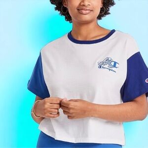 Champion 2XL Colorblocked Cropped T-shirt NWT
